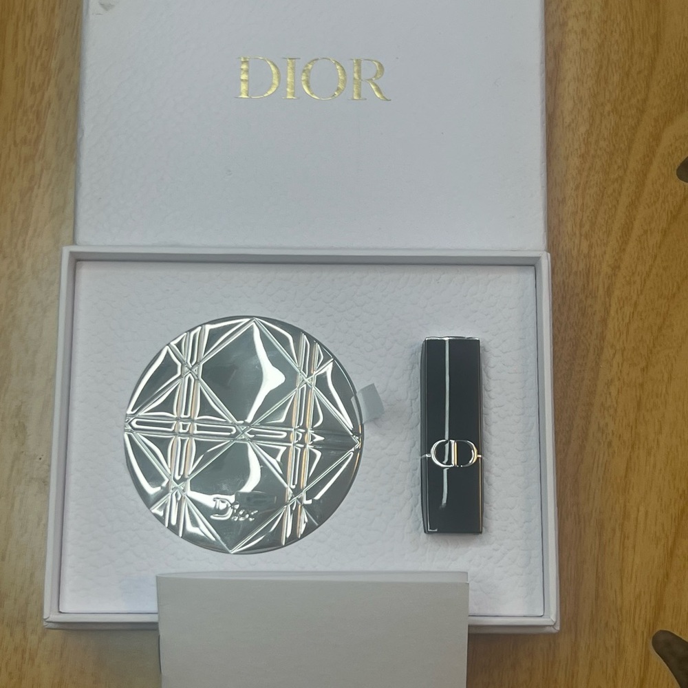 Dior Rouge lipstick and compact mirror set. Comes Brand New in Box.
